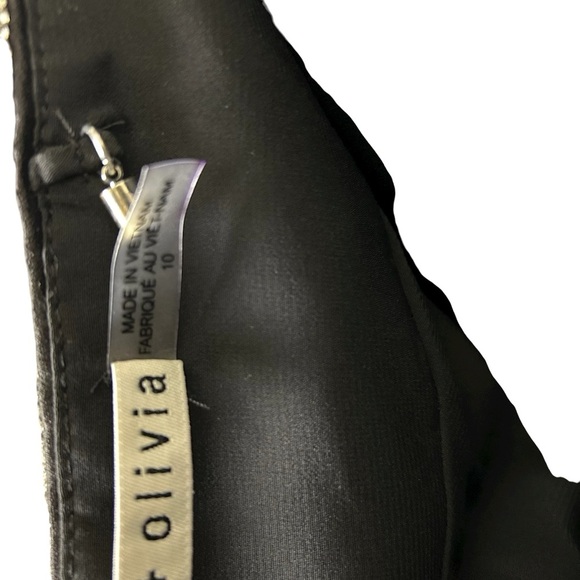 Alice + Olivia Sleek Black Mini Dress SZ 10 - Picture 9 of 9
